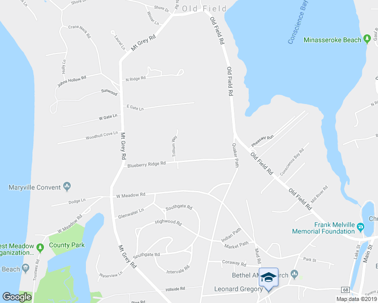 map of restaurants, bars, coffee shops, grocery stores, and more near 7 Blueberry Ridge Road in Setauket- East Setauket