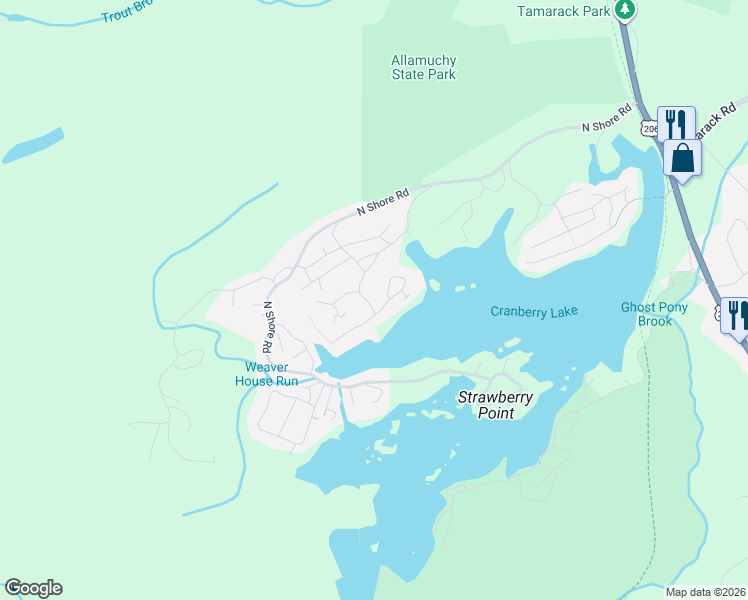 map of restaurants, bars, coffee shops, grocery stores, and more near 6 Lakeview Trail in Sussex County