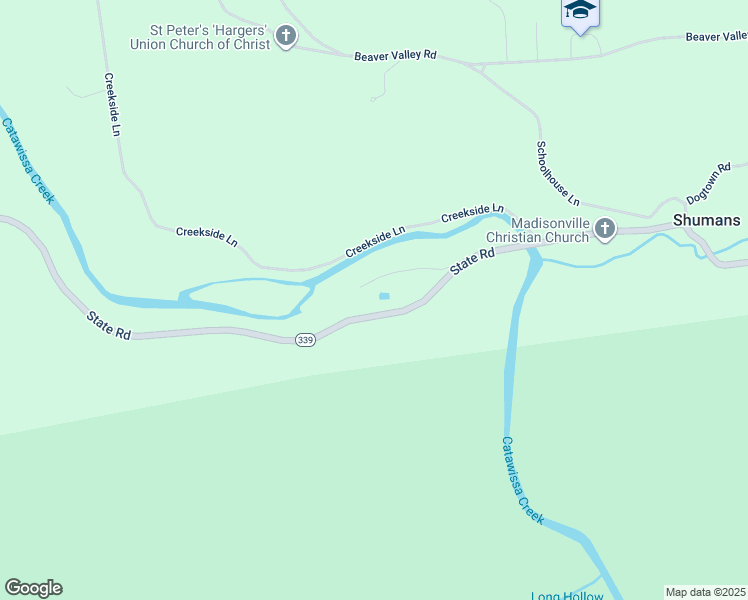 map of restaurants, bars, coffee shops, grocery stores, and more near 405 State Road in Bloomsburg