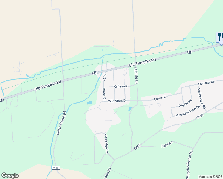 map of restaurants, bars, coffee shops, grocery stores, and more near 194 Keila Road in Lewisburg