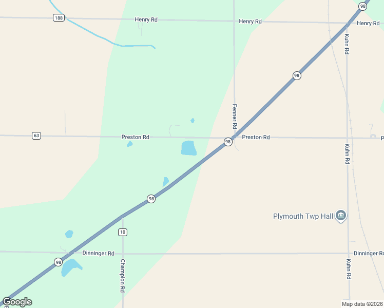 map of restaurants, bars, coffee shops, grocery stores, and more near 7157 Ohio 98 in Shelby