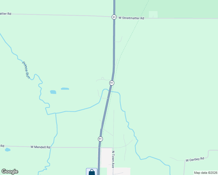 map of restaurants, bars, coffee shops, grocery stores, and more near 21215-21513 Illinois 91 in Princeville