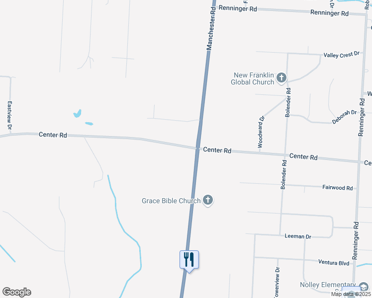map of restaurants, bars, coffee shops, grocery stores, and more near 956 Center Road in Clinton