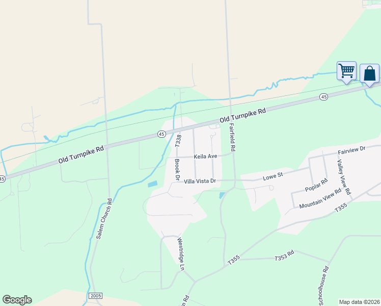 map of restaurants, bars, coffee shops, grocery stores, and more near 194 Keila Road in Lewisburg