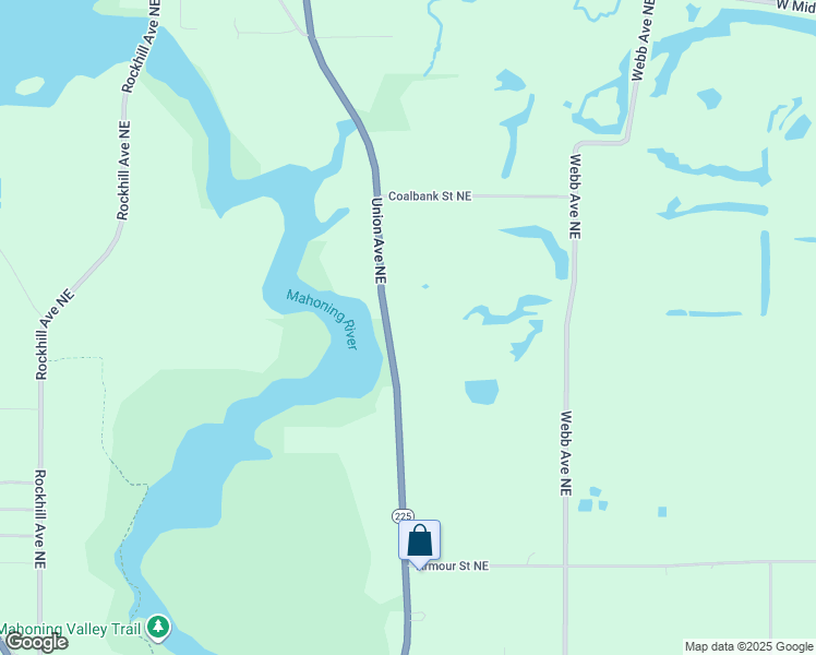 map of restaurants, bars, coffee shops, grocery stores, and more near 12510 Union Avenue Northeast in Alliance