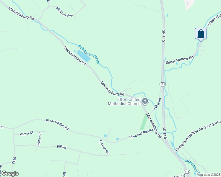 map of restaurants, bars, coffee shops, grocery stores, and more near 236 Merwinsburg Road in Effort