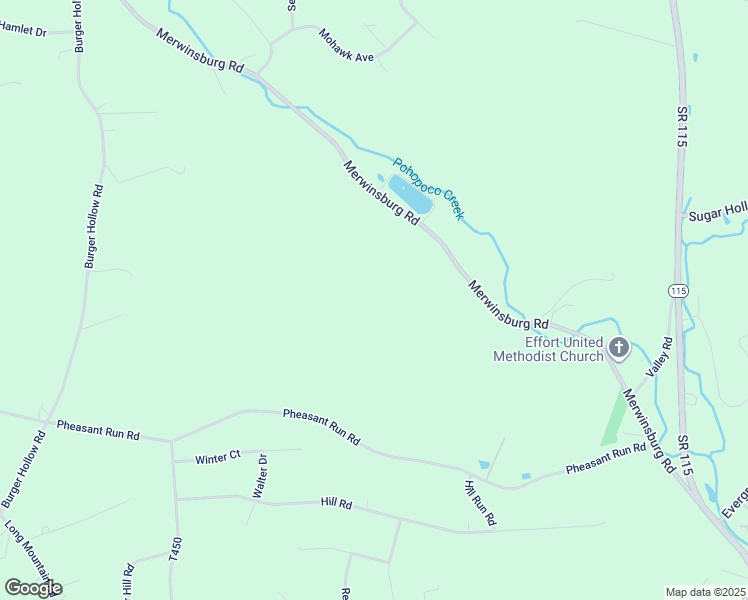map of restaurants, bars, coffee shops, grocery stores, and more near 1557-1611 Merwinsburg Road in Effort