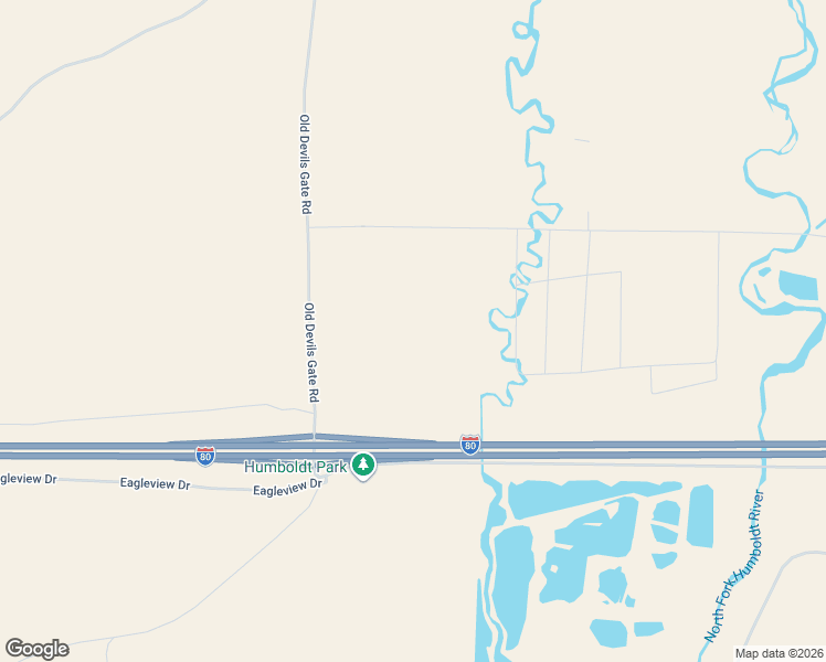 map of restaurants, bars, coffee shops, grocery stores, and more near Old Devils Gate Road in Elko