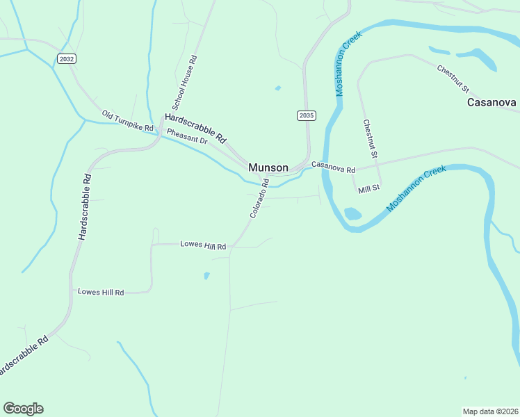 map of restaurants, bars, coffee shops, grocery stores, and more near 134 Colorado Road in Munson