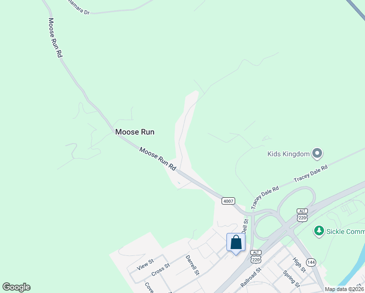 map of restaurants, bars, coffee shops, grocery stores, and more near 139 Dry Top Road in Bellefonte