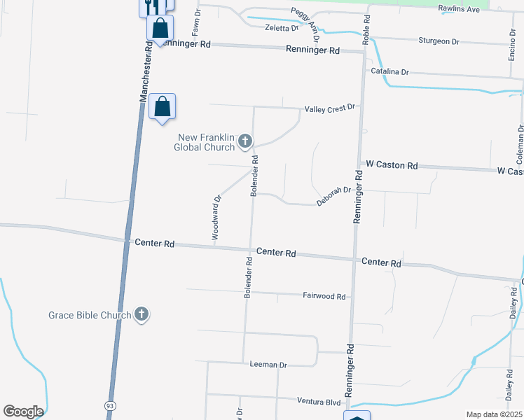 map of restaurants, bars, coffee shops, grocery stores, and more near 5865 Bolender Rd in Akron