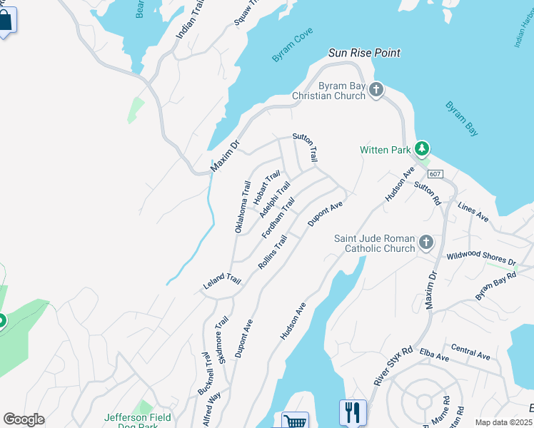 map of restaurants, bars, coffee shops, grocery stores, and more near 17 Adelphi Trail in Hopatcong