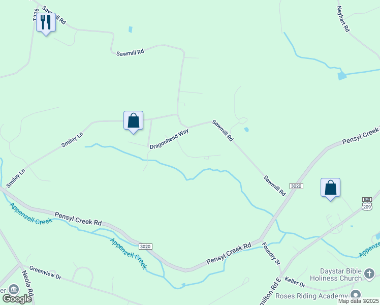 map of restaurants, bars, coffee shops, grocery stores, and more near 1005 Staghorn Rd in Stroudsburg
