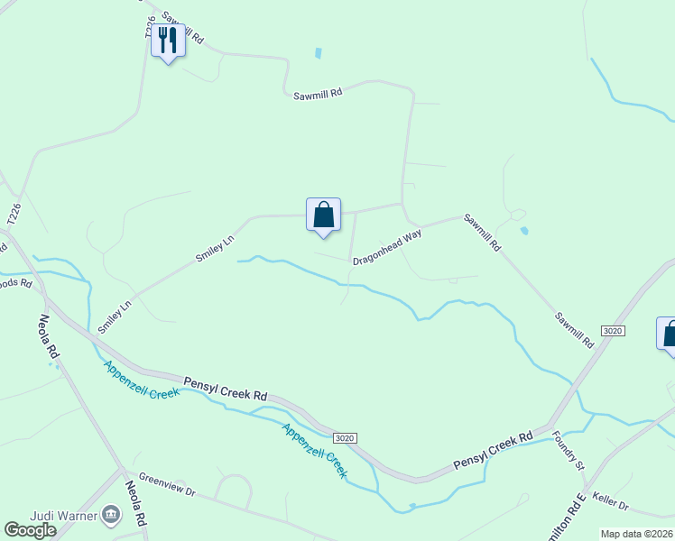 map of restaurants, bars, coffee shops, grocery stores, and more near 602 Little Mayfair Ct in Stroudsburg