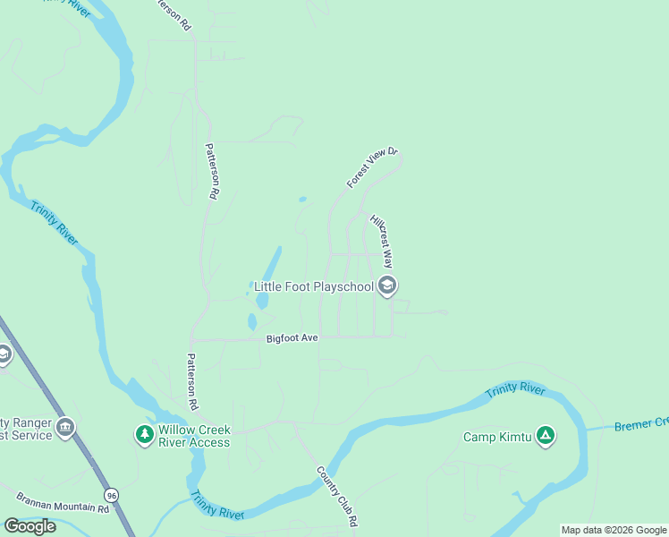 map of restaurants, bars, coffee shops, grocery stores, and more near 319 Forest View Drive in Willow Creek