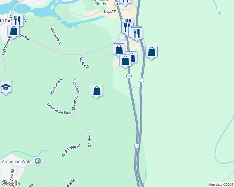 map of restaurants, bars, coffee shops, grocery stores, and more near 5 Gerhardt Road in Jefferson