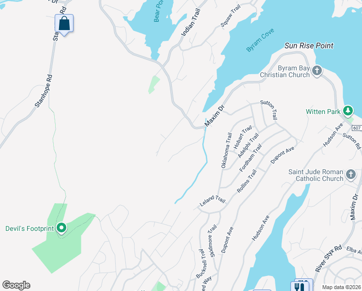 map of restaurants, bars, coffee shops, grocery stores, and more near 15 Rocky Trail in Hopatcong