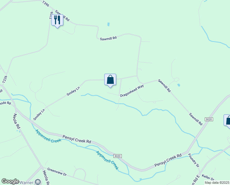 map of restaurants, bars, coffee shops, grocery stores, and more near 508 Stargrass Street in Stroudsburg