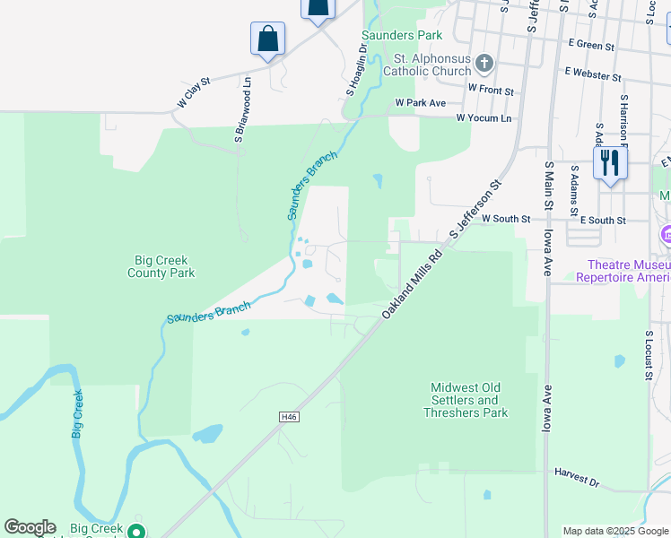 map of restaurants, bars, coffee shops, grocery stores, and more near 846-898 Irish Ridge Road in Mount Pleasant