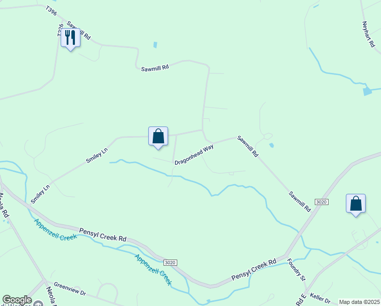 map of restaurants, bars, coffee shops, grocery stores, and more near 805 Dragonhead Way in Stroudsburg