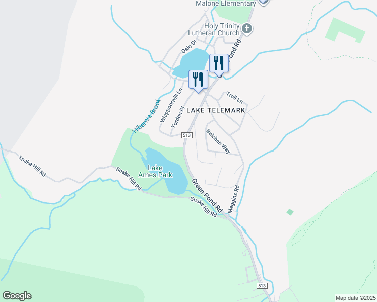 map of restaurants, bars, coffee shops, grocery stores, and more near 430 Green Pond Road in Rockaway