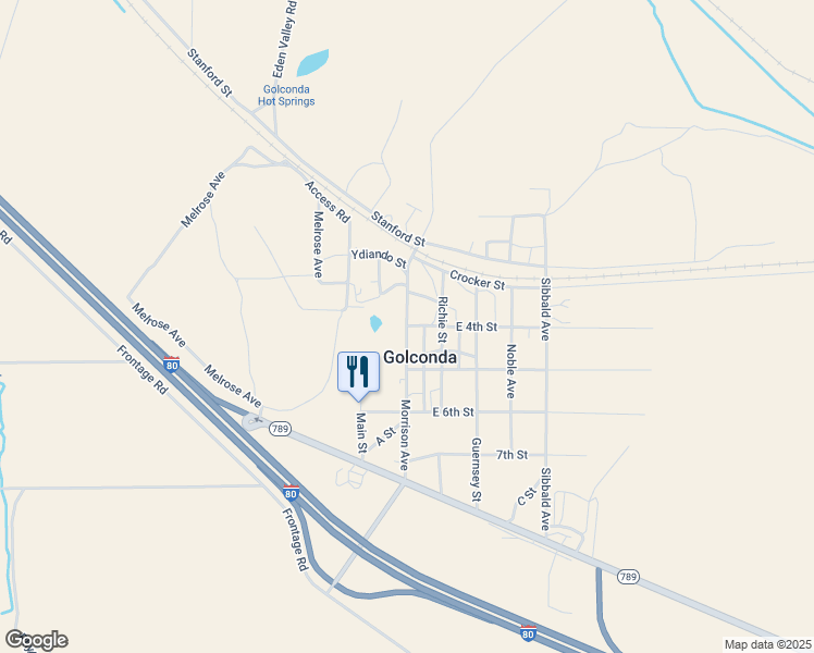 map of restaurants, bars, coffee shops, grocery stores, and more near Morrison Ave & E 4th St in Golconda