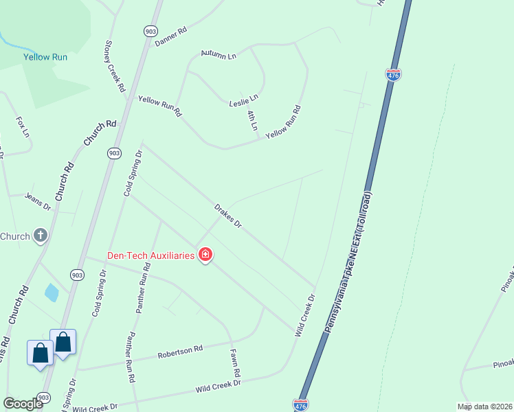 map of restaurants, bars, coffee shops, grocery stores, and more near 566 Drakes Drive in Jim Thorpe