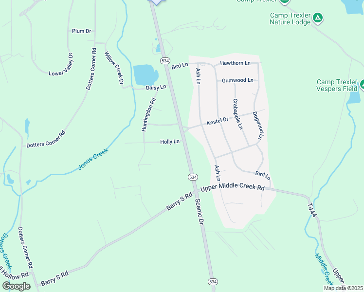 map of restaurants, bars, coffee shops, grocery stores, and more near Holly Lane in Kunkletown
