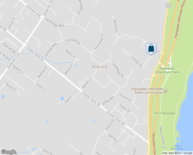 map of restaurants, bars, coffee shops, grocery stores, and more near 30 Warren Lane in Alpine