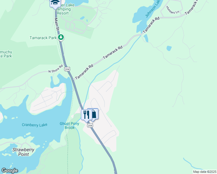 map of restaurants, bars, coffee shops, grocery stores, and more near 4 Knute Drive in Byram Township