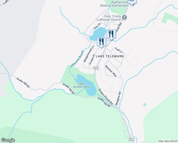 map of restaurants, bars, coffee shops, grocery stores, and more near 3 Lief Erickson Road in Rockaway