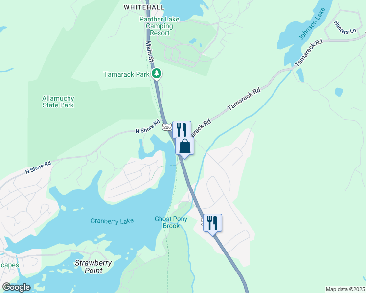 map of restaurants, bars, coffee shops, grocery stores, and more near 274 U.S. 206 in Byram Township