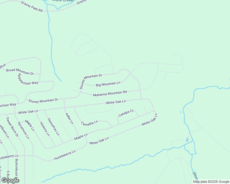 map of restaurants, bars, coffee shops, grocery stores, and more near Mahanoy Moutain Road in Luzerne County