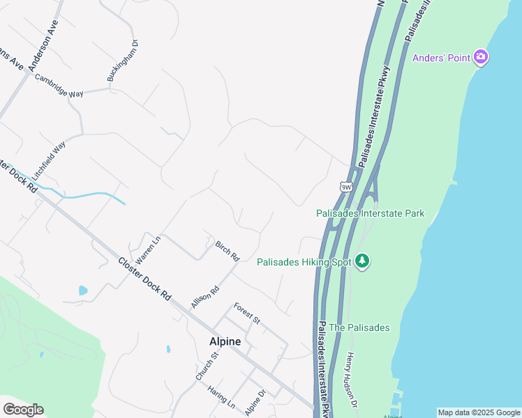 map of restaurants, bars, coffee shops, grocery stores, and more near 49 Allison Road in Alpine