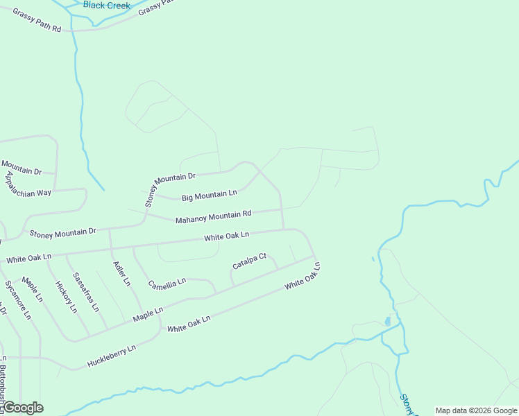 map of restaurants, bars, coffee shops, grocery stores, and more near Mahanoy Moutain Road in Luzerne County