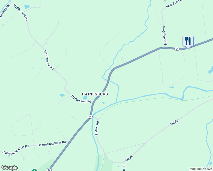 map of restaurants, bars, coffee shops, grocery stores, and more near 473 New Jersey 94 in Columbia