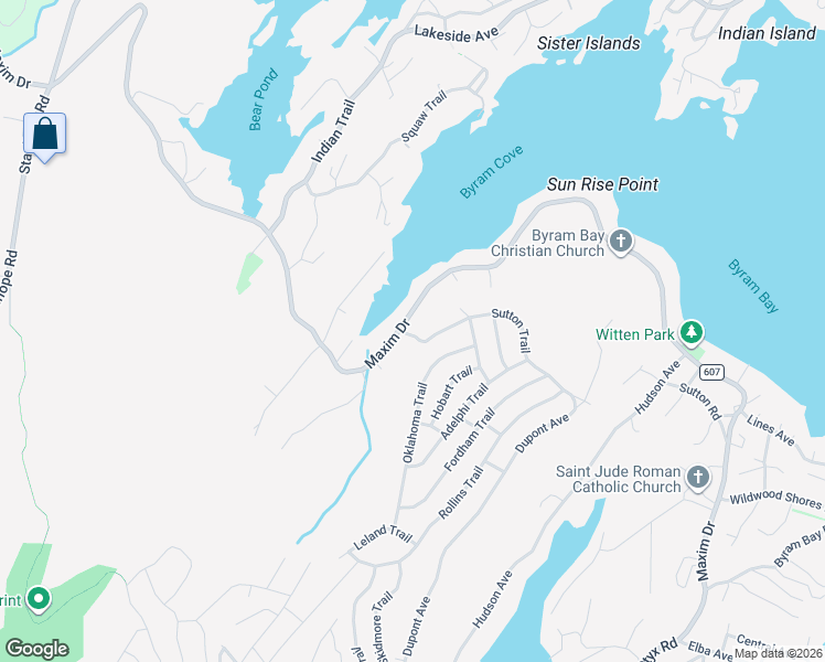 map of restaurants, bars, coffee shops, grocery stores, and more near 87 Sutton Trail in Hopatcong