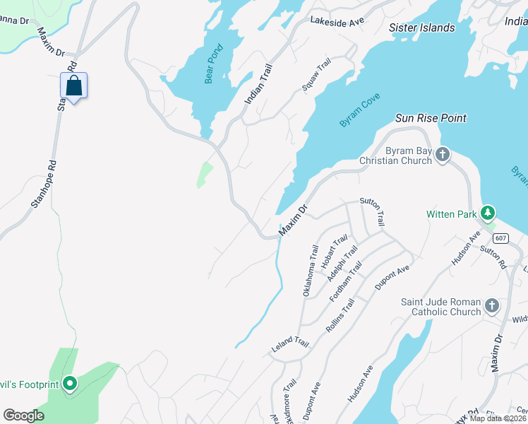 map of restaurants, bars, coffee shops, grocery stores, and more near 203 Squaw Trail in Andover