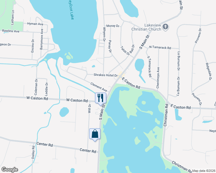 map of restaurants, bars, coffee shops, grocery stores, and more near 4948 South Main Street in Akron