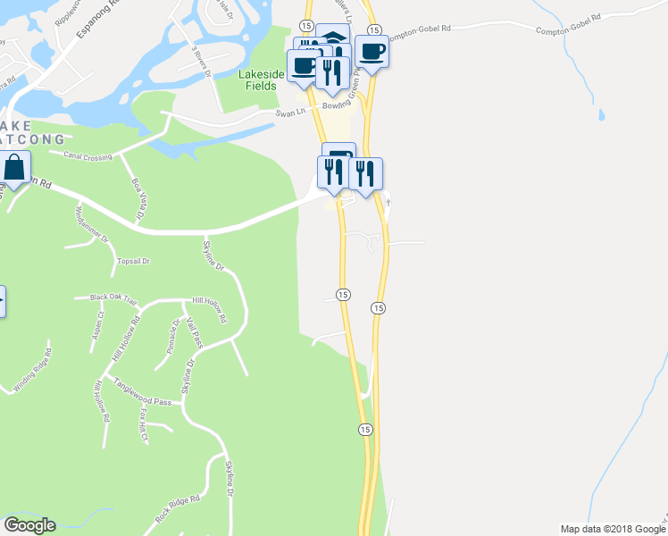 map of restaurants, bars, coffee shops, grocery stores, and more near 680 Route 15 in Jefferson