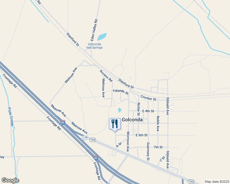 map of restaurants, bars, coffee shops, grocery stores, and more near 35 Melrose Avenue in Golconda