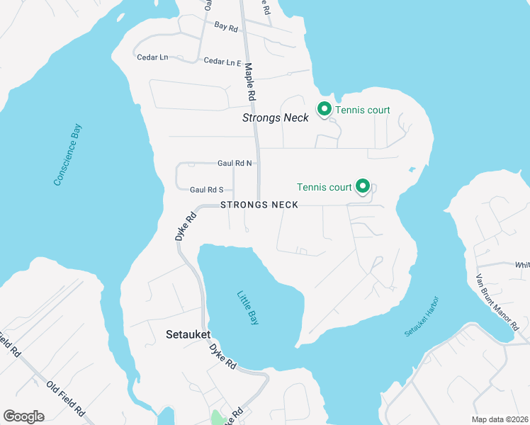 map of restaurants, bars, coffee shops, grocery stores, and more near 73 Dyke Road in Setauket- East Setauket