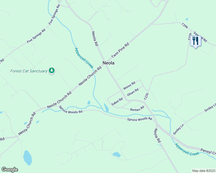 map of restaurants, bars, coffee shops, grocery stores, and more near in Stroudsburg