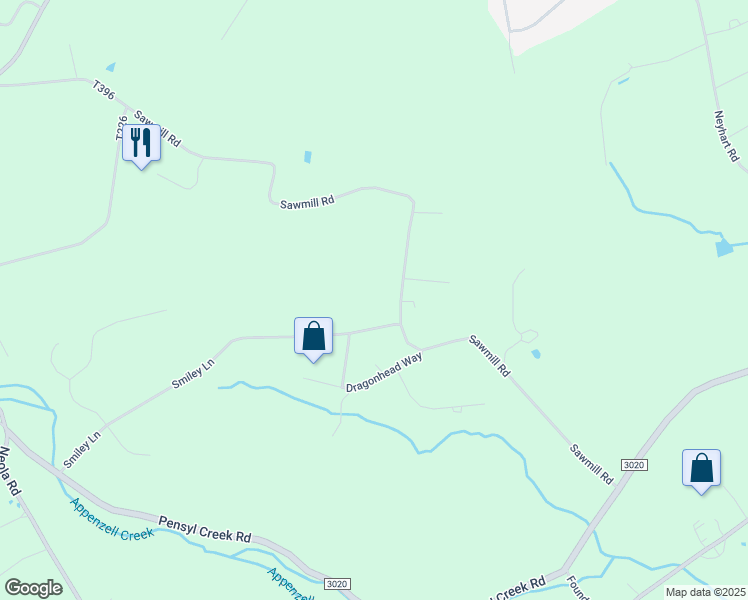 map of restaurants, bars, coffee shops, grocery stores, and more near 101 Smiley Lane in Stroudsburg