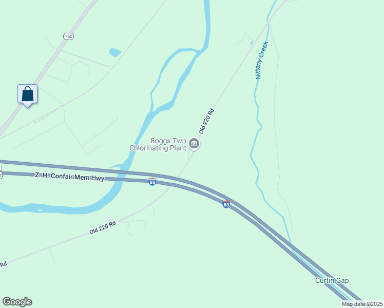 map of restaurants, bars, coffee shops, grocery stores, and more near Old 220 Road in Bellefonte