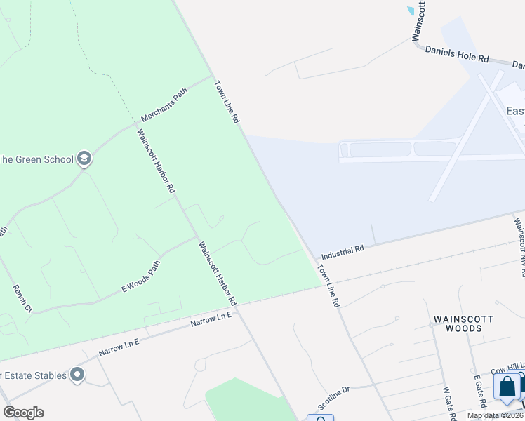 map of restaurants, bars, coffee shops, grocery stores, and more near 19 Dawnwood Lane in Manorville