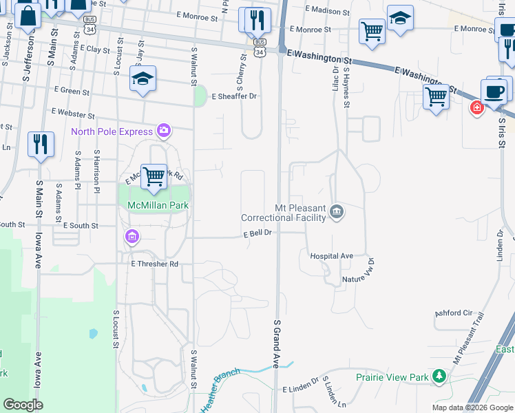 map of restaurants, bars, coffee shops, grocery stores, and more near 803 Bell Drive in Mount Pleasant