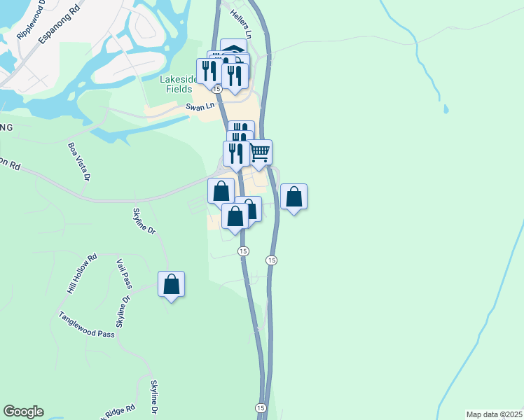 map of restaurants, bars, coffee shops, grocery stores, and more near 695 New Jersey 15 in Jefferson