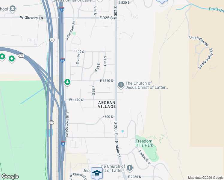 map of restaurants, bars, coffee shops, grocery stores, and more near 157 East 1420 South in Farmington