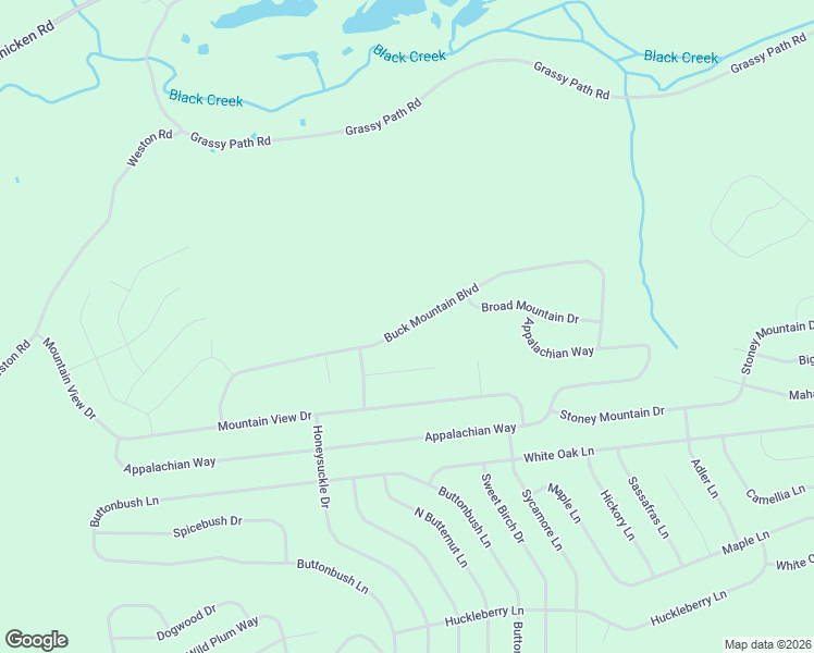 map of restaurants, bars, coffee shops, grocery stores, and more near Buck Mountain Boulevard in Luzerne County
